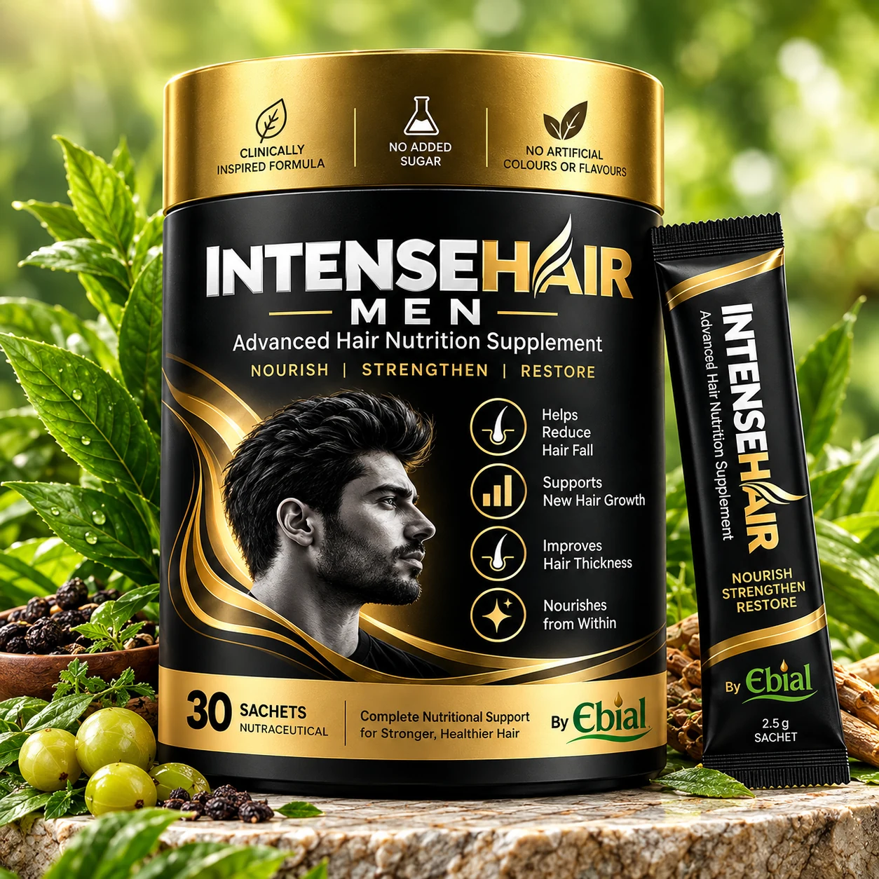 Ingredients for IntenseHair Men – Advanced Hair Nutrition Supplement
